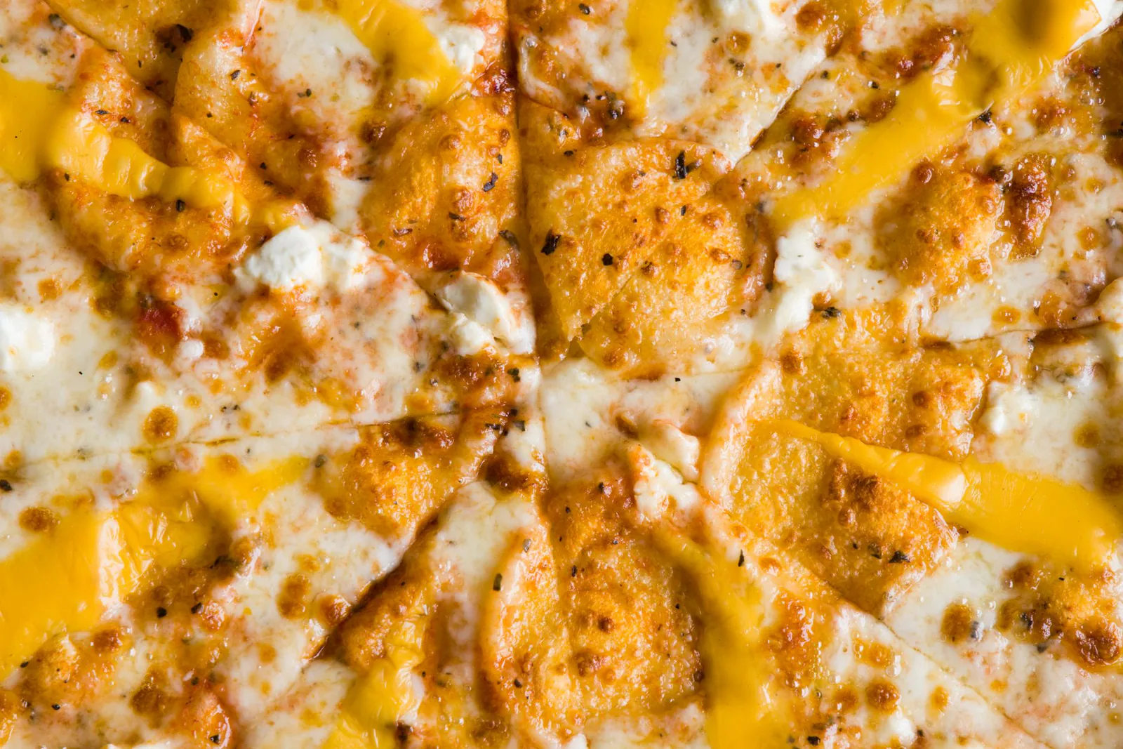 Motor City Cheese pie with melty mozzarella