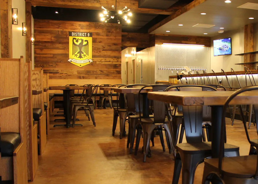 Cozy interior of the taproom