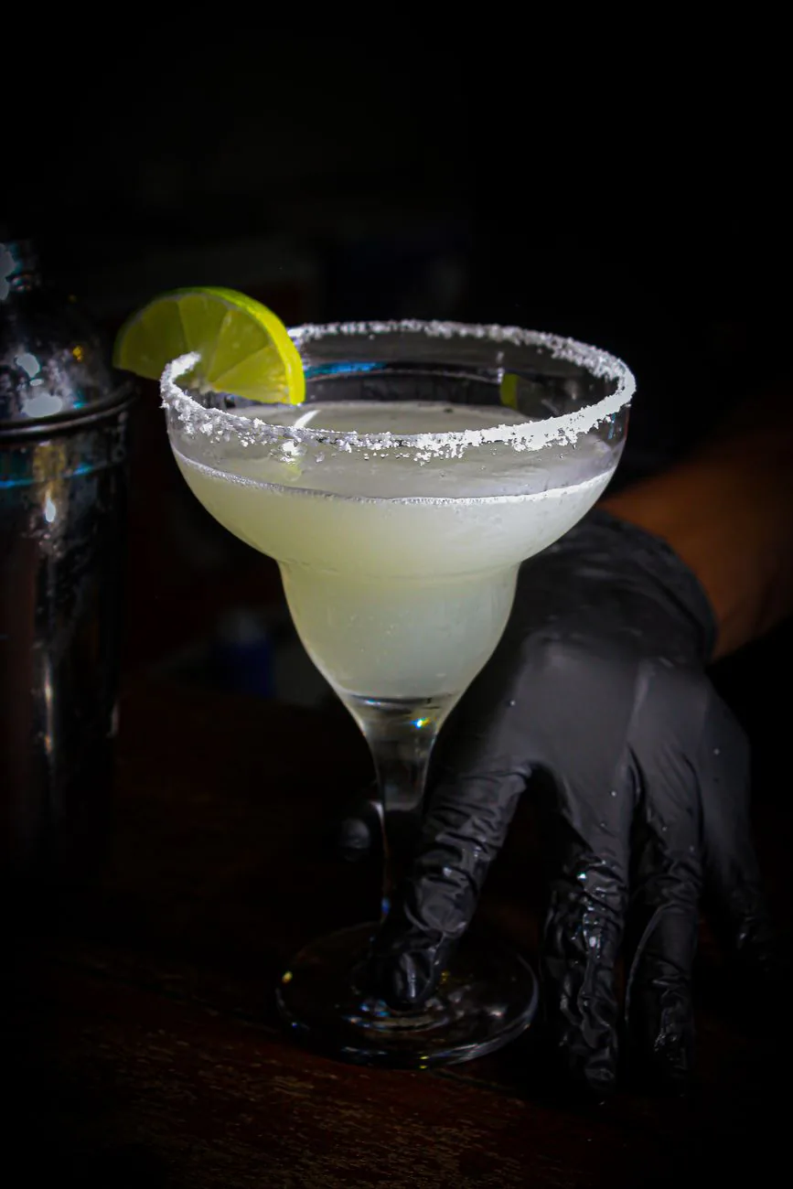 Classic margarita with salted rim