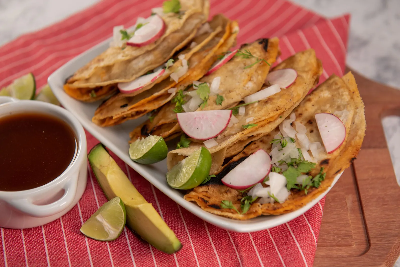 Street tacos with onion and cilantro