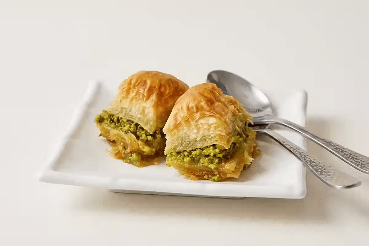 Baklava with pistachio and sweet syrup