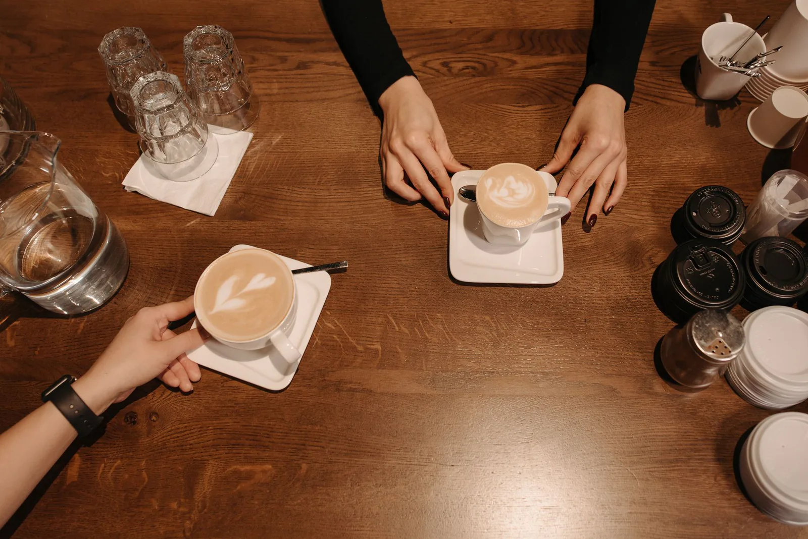 Warm coffee bar service inside Ellen's Southern Kitchen