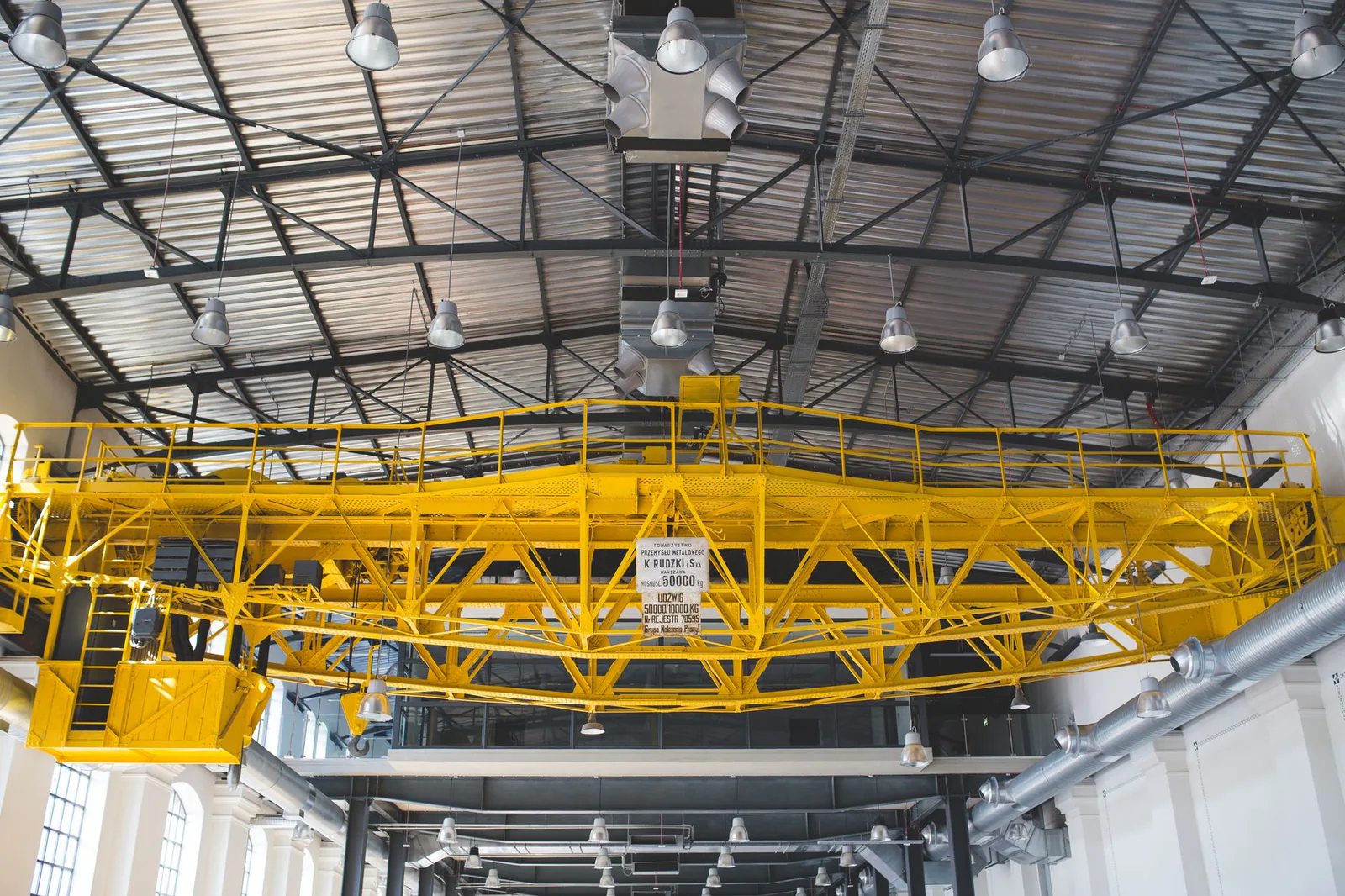 Commercial HVLS fan in an office building
