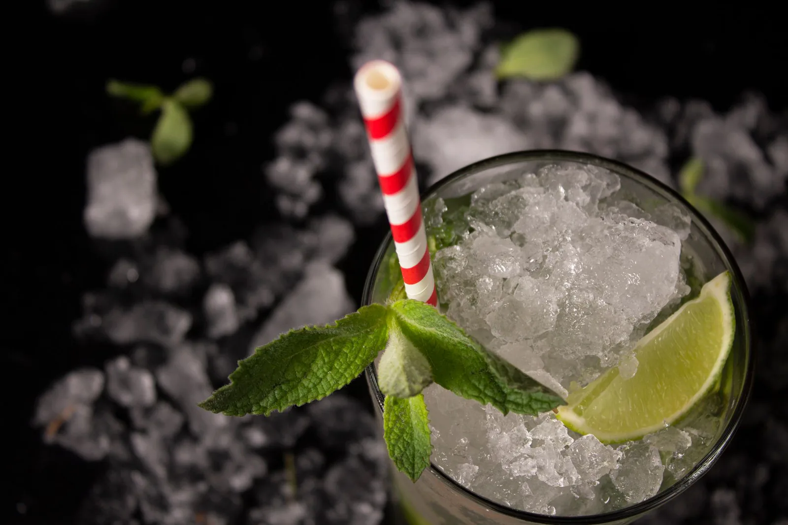 Handcrafted mojito with fresh mint and lime