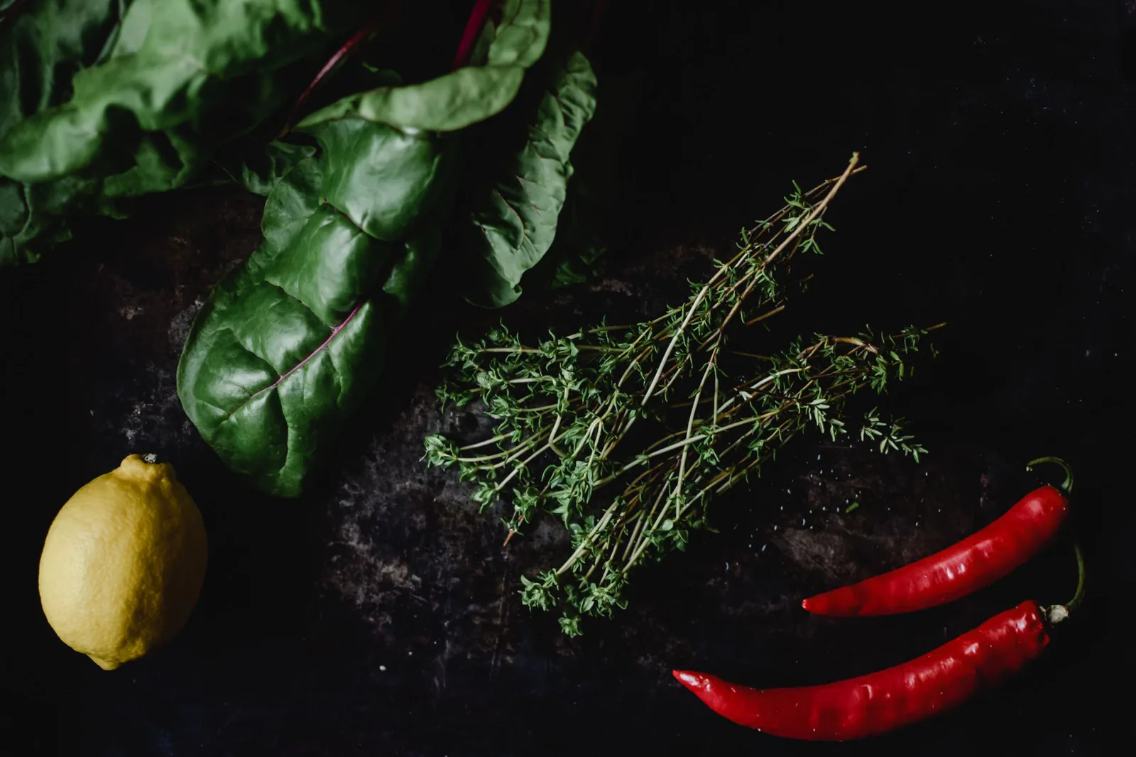 Botanical body care ingredients overhead