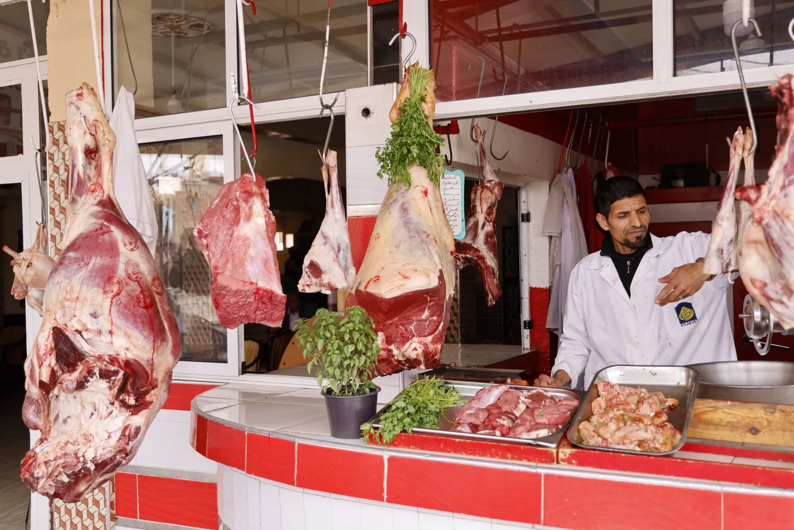 Butcher counter with quality meats