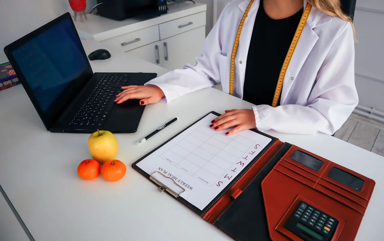 Dietitian preparing a personalized meal plan