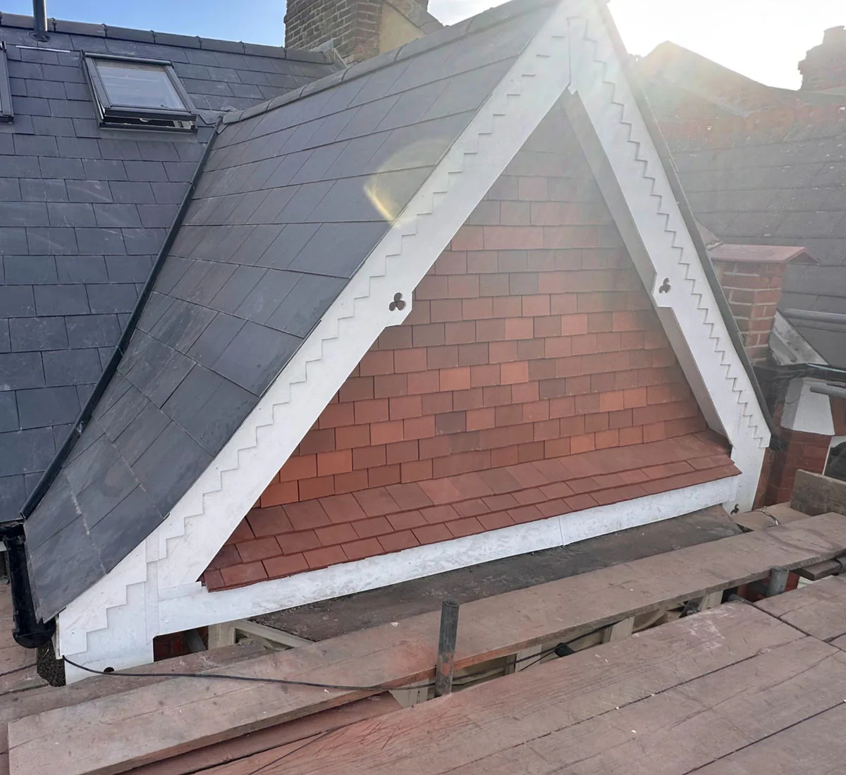New guttering, fascias and soffits fitted to a house roofline