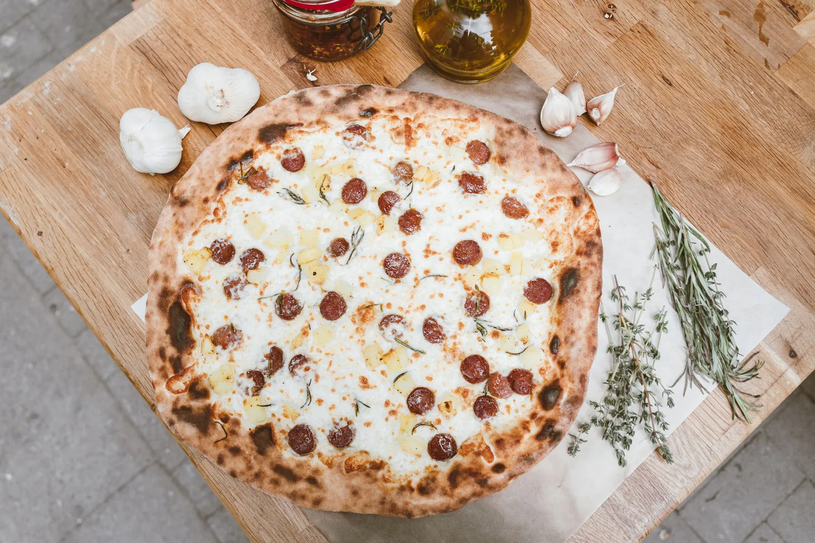 pizza garlic