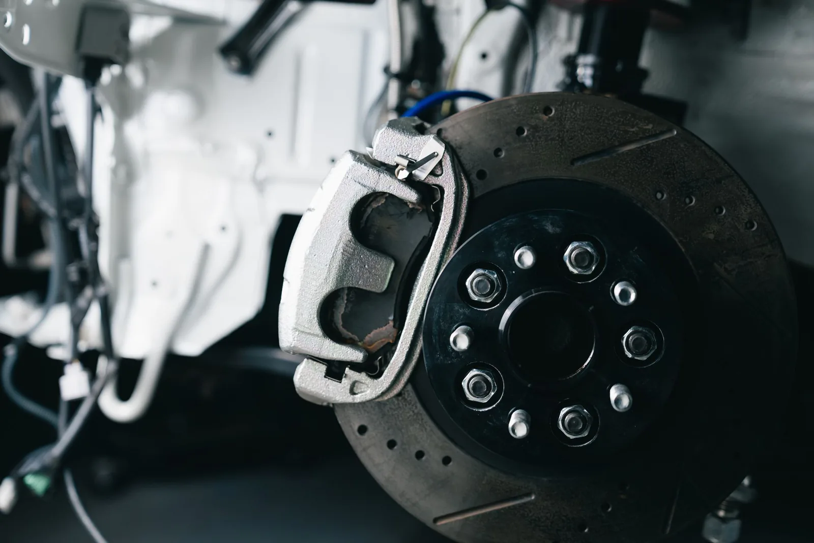 Brake caliper and disc detail