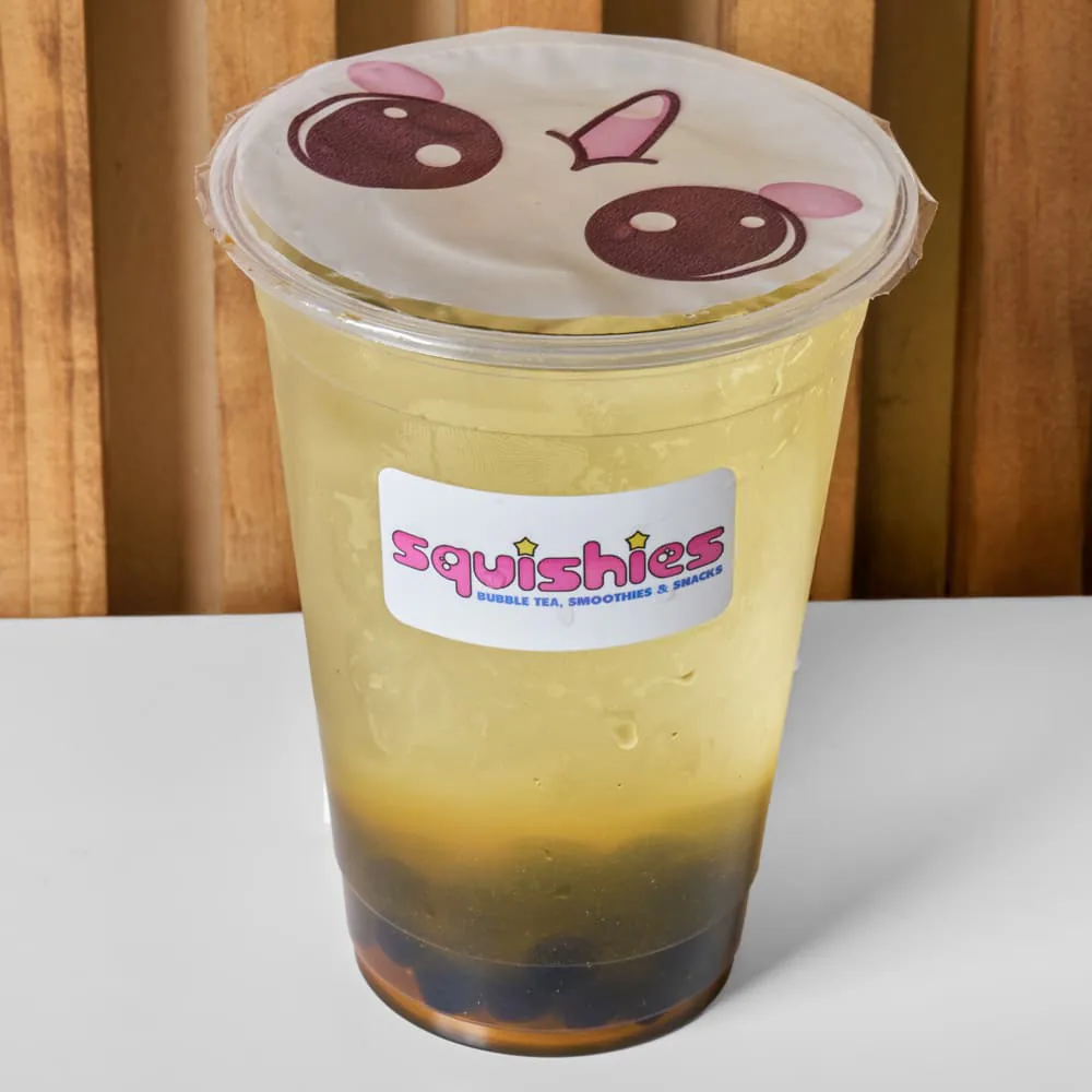 Fruit tea with fresh fruit from Squishies