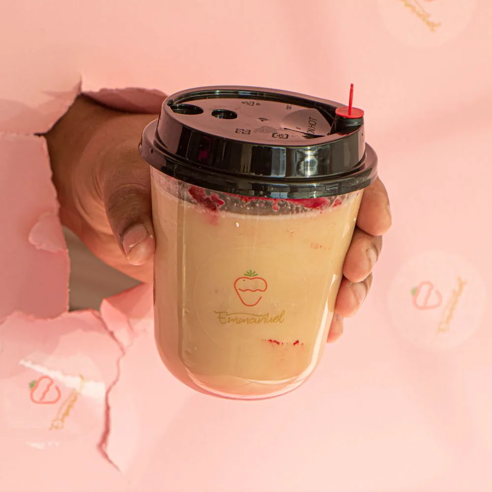 social pink cup