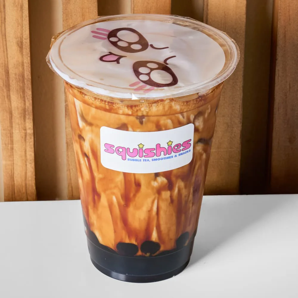 Tiger milk tea with black sugar stripes