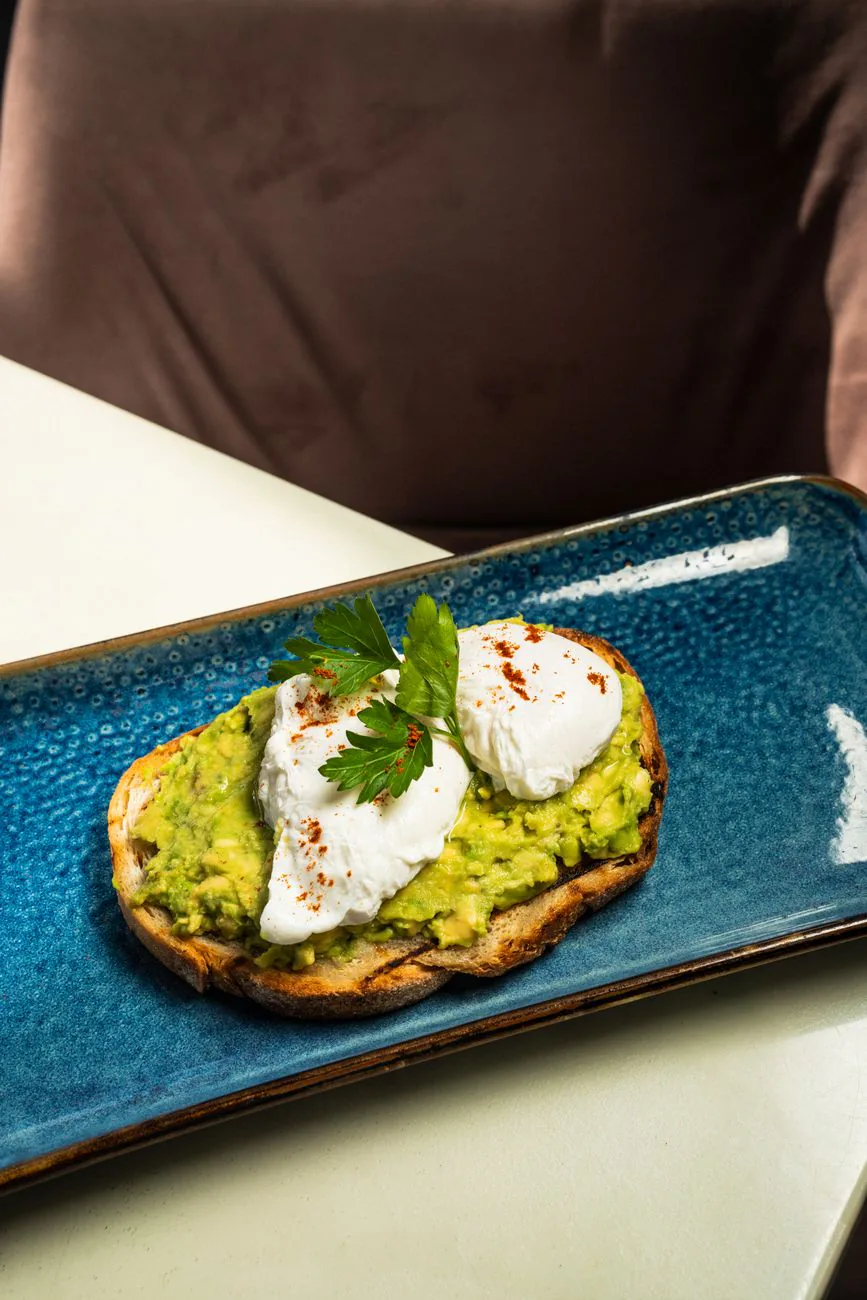 Poached egg avocado toast