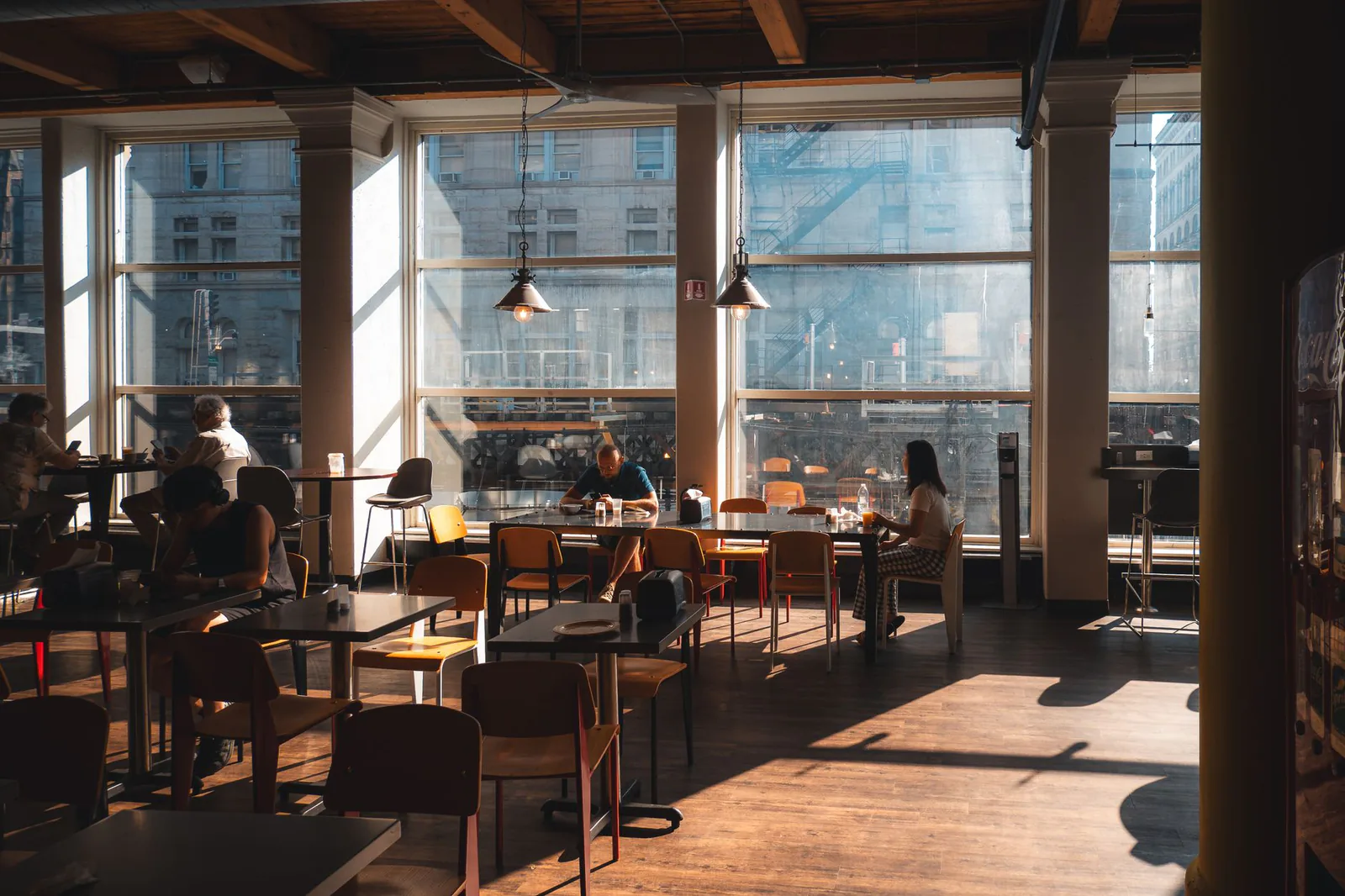 Sunlit Tribal cafe interior
