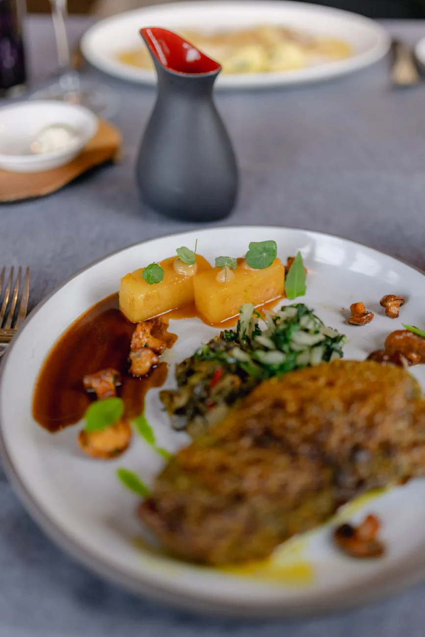 Signature plated dish at Tribal